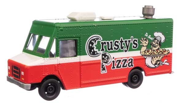 Walthers HO scale model railroad wheelset - Walthers Morgan Olson Food Truck Crusty's Pizza HO Scale