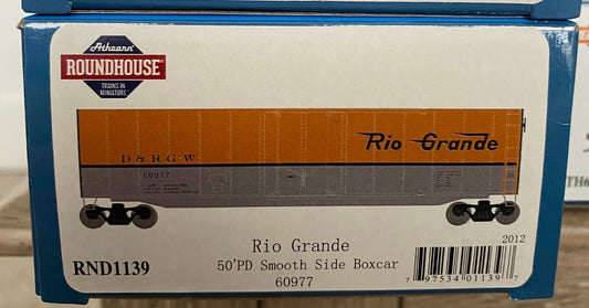 Athearn HO scale model freight car - Athearn 50' Denver & Rio Grande Western #60977 OOP Since 2021!
