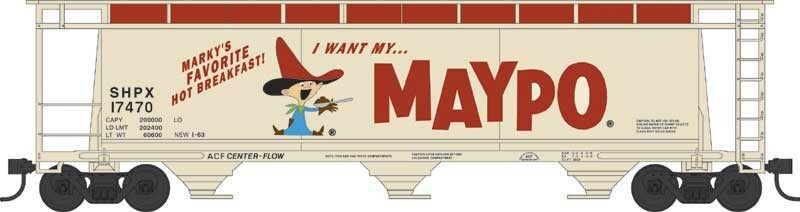 Bowser N scale model covered hopper - Bowser Cylindrical Covered Hopper MAYPO SHPX #17461 N SCALE
