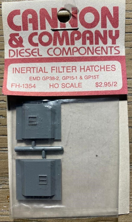 HO scale model railroad parts & accessories - Cannon & Co. Diesel Components Inertial Filter Hatches HO Scale