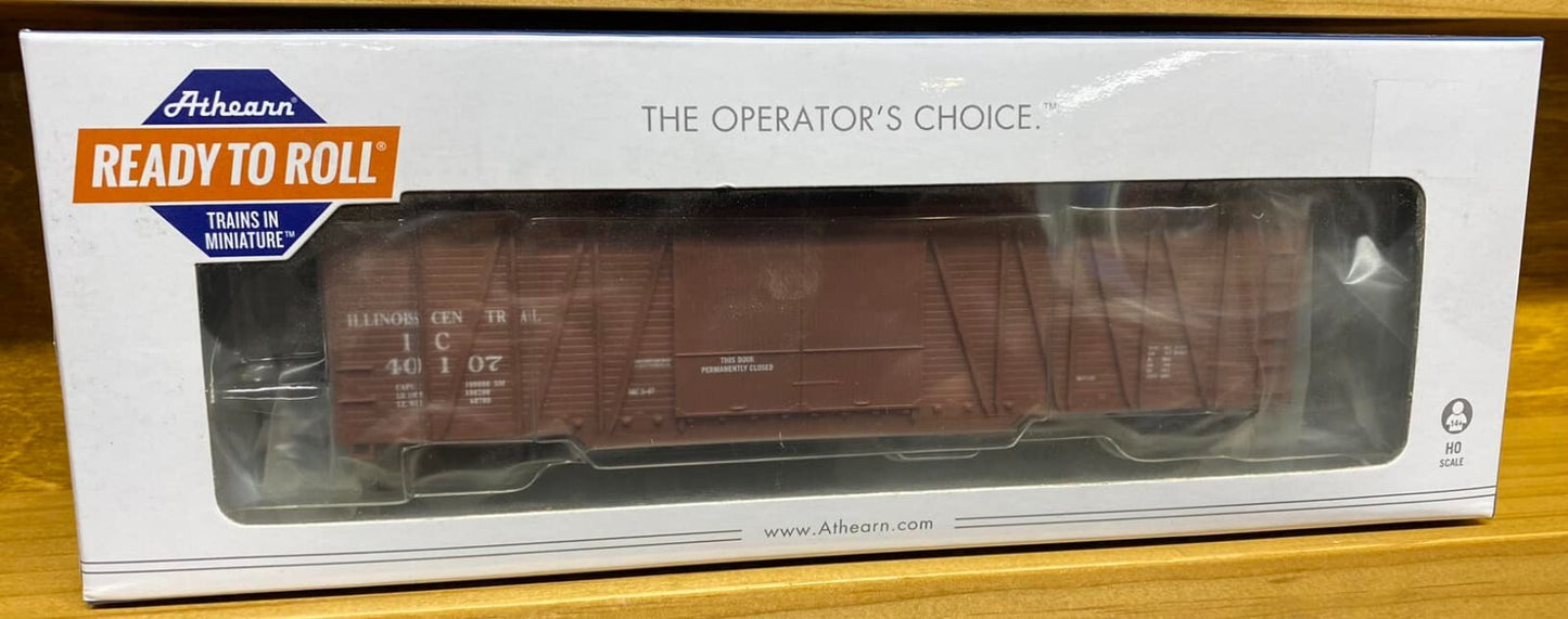 Athearn HO scale model boxcar - Athearn 50' single sheath outside braced boxcar ICRR HO Scale