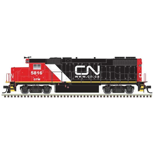 Atlas HO scale model locomotive - Atlas EMD GP38-2 GTW/CN colors #5824 HO Scale