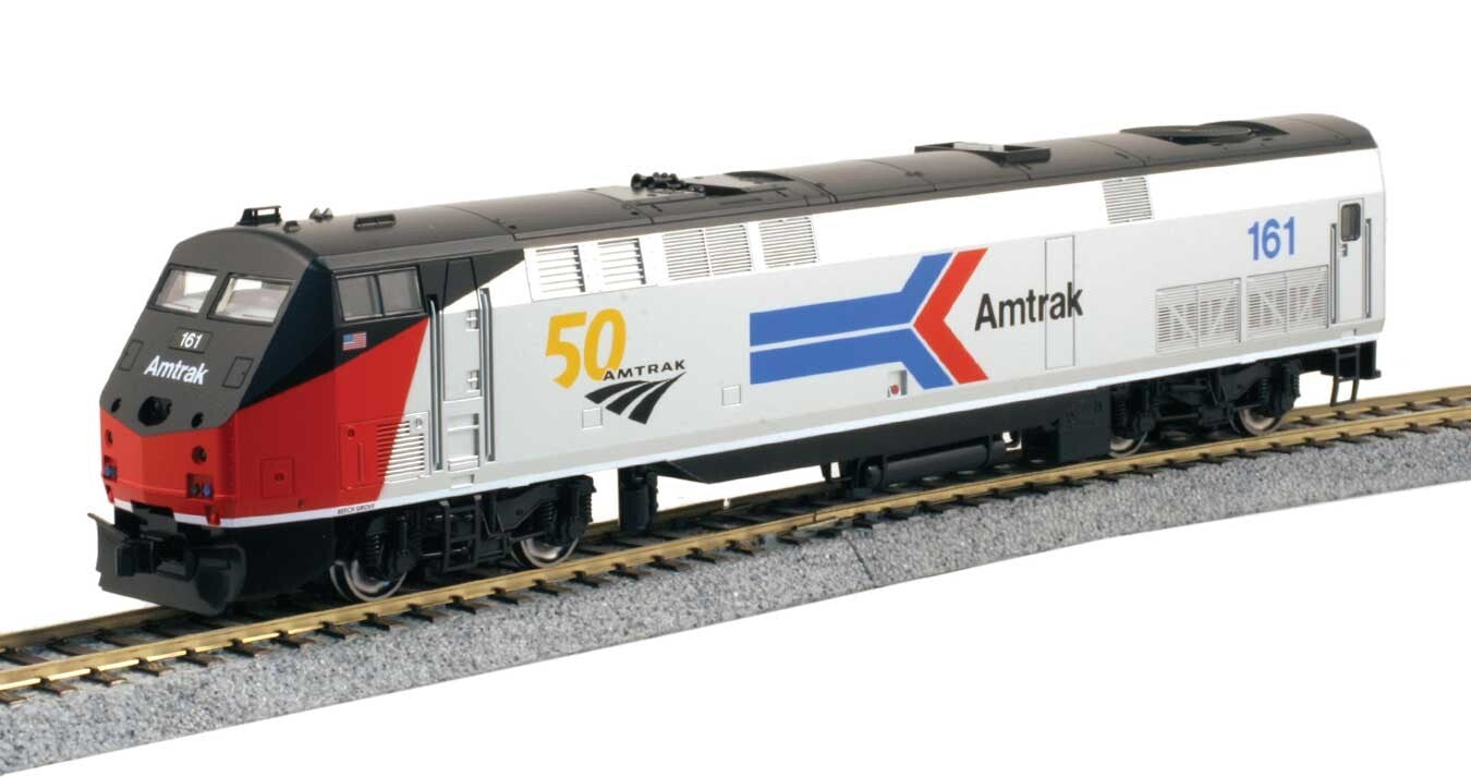 Kato HO scale model locomotive - Kato P42 Amtrak #161 50th Anniversary (Phase I paint scheme) HO Scale