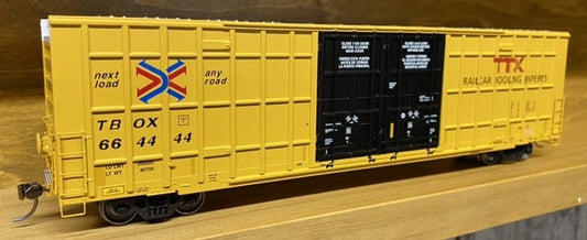 Atlas HO scale model boxcar - Atlas 60' Gunderson Double Door Boxcar TTX TBOX #664211 HO SCALE