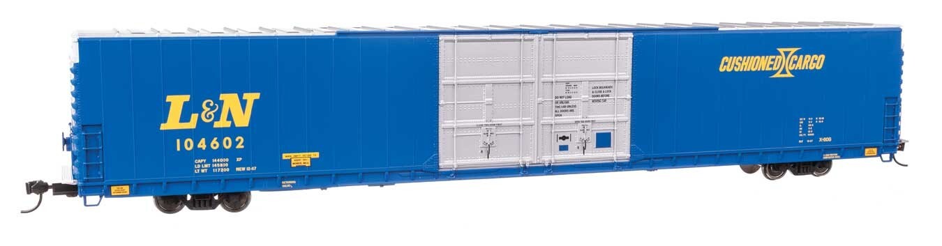 Walthers HO scale model boxcar - Walthers 86' Hi-Cube Boxcar Louisville & Nashville #104600 HO Scale
