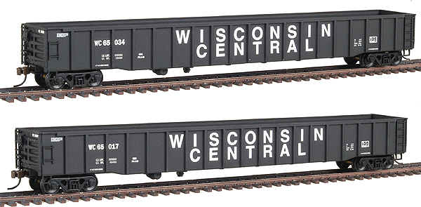 Walthers HO scale model gondola - Walthers 65' Thrall gondolas Wisconsin Central 2-pack !
