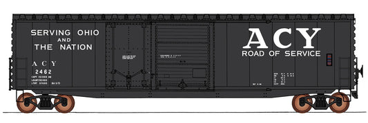 Intermountain HO scale model boxcar - Intermountain PS-1 50' boxcar AC&Y (Black)