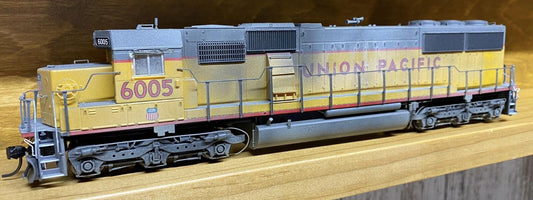 Proto 2000 HO scale model locomotive - Proto 2000 EMD SD60 Union Pacific #6005 custom weathered HO Scale