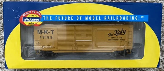 Athearn HO scale model boxcar - Athearn 40' double door boxcar MKT Katy #45155 OOP Since 2008!