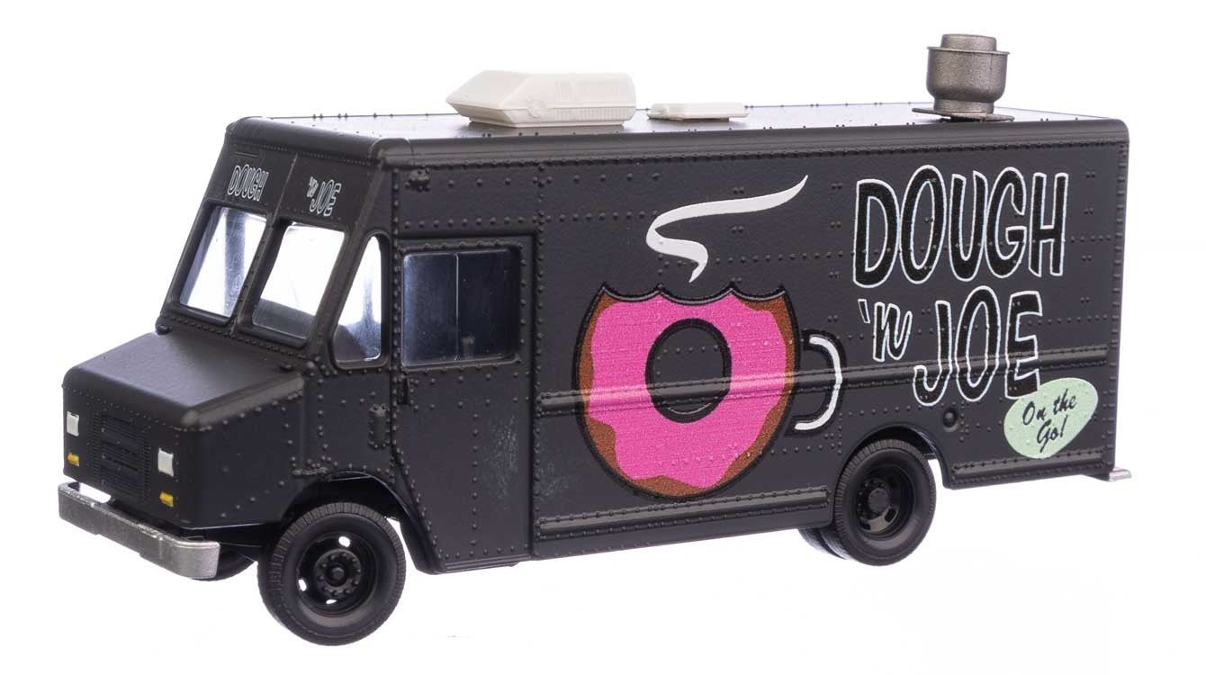 Walthers HO scale model railroad wheelset - Walthers Morgan Olson Food Truck Dough n Joe HO Scale