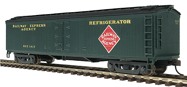 Walthers HO scale model refrigerator car - Walthers GACX Wood Reefer with GSC trucks REA #1417 !