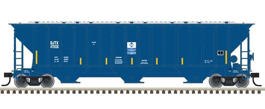 Atlas HO scale model covered hopper - Atlas-Trainman Thrall 4750 Covered Hopper DJTX #475536 HO SCALE