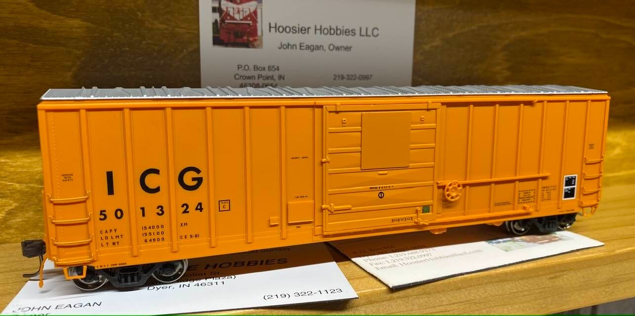 Atlas HO scale model boxcar - Atlas 50' Berwick Boxcar Illinois Central Gulf #501324 HO SCALE