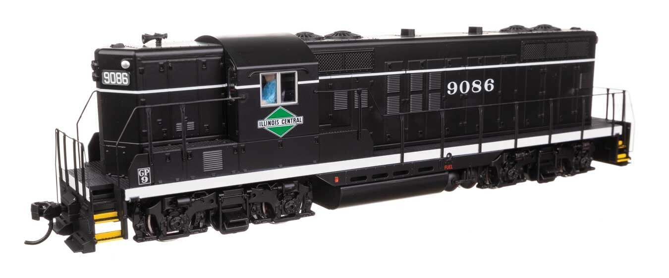 Walthers HO scale model locomotive - Walthers EMD GP9 Illinois Central #9086 Sound/DCC Version