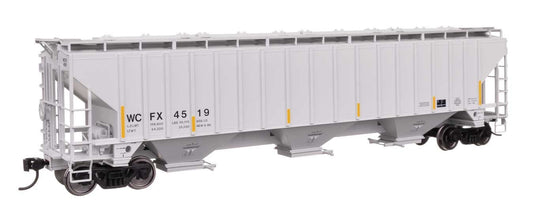 Walthers HO scale model covered hopper - Walthers Trinity 4750 3-bay covered hopper WCFX #4585 HO Scale