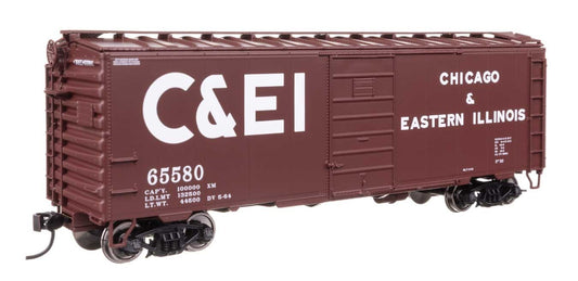 Walthers HO scale model boxcar - Walthers 40' PS-1 boxcar Chicago & Eastern Illinois #65588