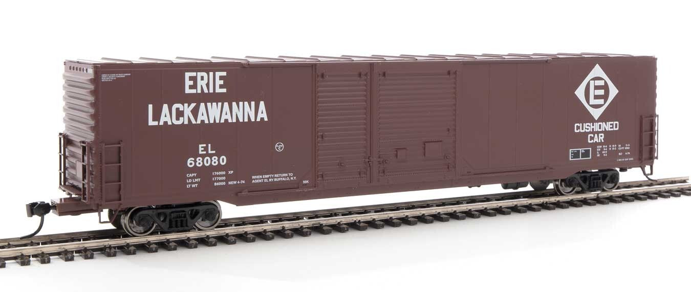 Walthers HO scale model boxcar - Walthers 60' P-S Auto Parts Boxcar Erie Lackawanna #68080 HO Scale