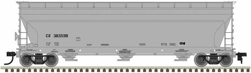 Atlas HO scale model covered hopper - Atlas ACF 4650 Centerflow Covered Hopper Canadian National #385580 HO SCALE