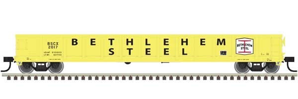 Atlas HO scale model gondola - Atlas-Trainman Evans 52' gondola Bethlehem Steel #2049 HO SCALE LIMITED RUN!