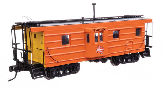Walthers HO scale model caboose - Walthers Bay Window Rib Side Caboose Milwaukee Road #991918