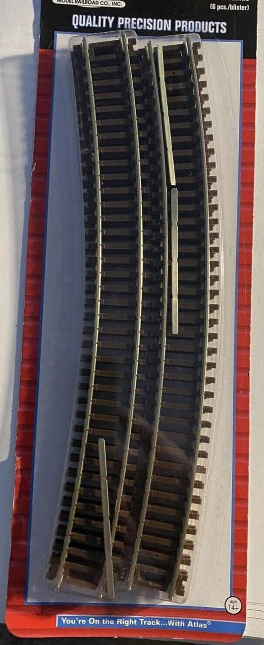 Atlas HO scale model railroad track - Atlas Track Code 83 Nickel Silver Rail 18" radius curved track 6-pieces