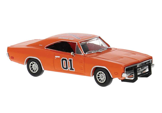 brekina HO 18004 Vehicle Dodge Charger - Assembled General Lee #01 (orange, black)