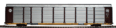 walthers HO 932-4851 Autorack 89' Tri-level Enclosed Auto Carrier Santa Fe