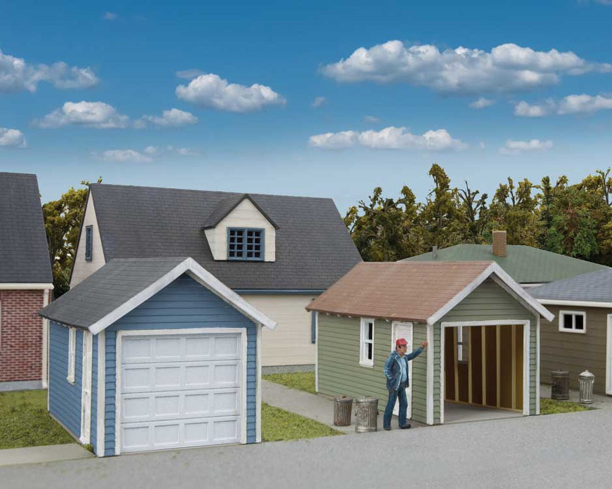 Walthers HO 933-3796 Structure Single-Car Garage pkg(2) - Kit