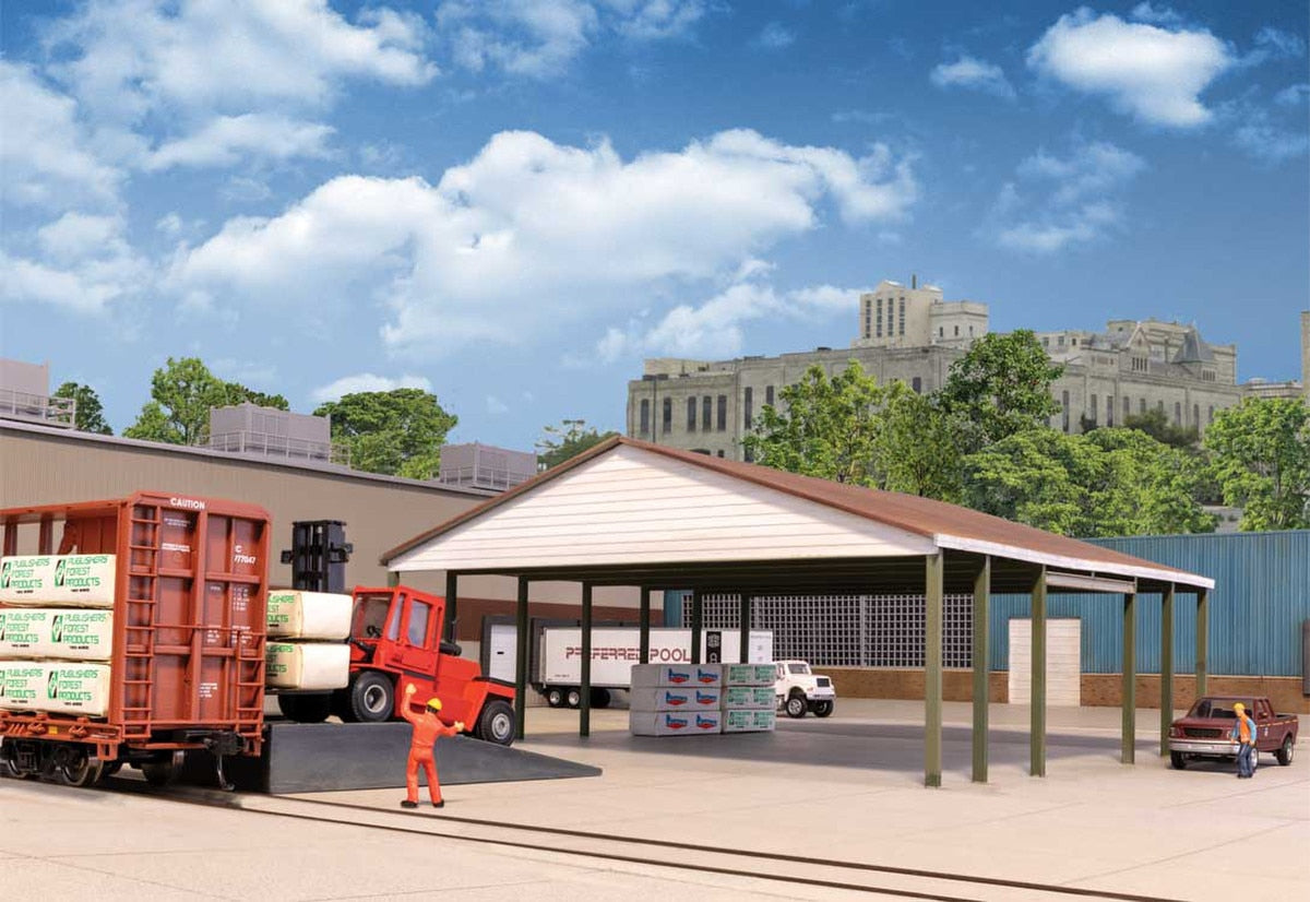 Walthers HO 933-4180 Structure Open Air Intermodal Shed - Kit