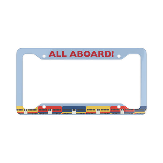 All Aboard License Plate Frame