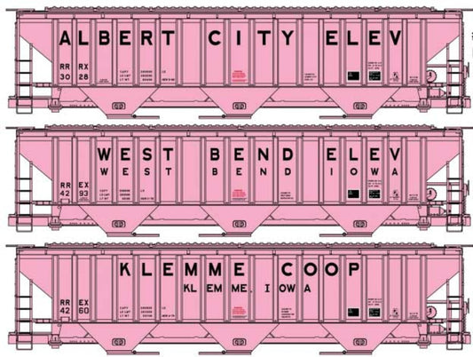 Accurail HO 8182 Covered Hopper Pullman-Standard 4750 3-Bay Covered Hopper 3-Pack - Kit