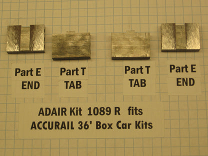 36’ Double Sheath Boxcar / 36’ Fowler Wood Boxcar Weight Kit