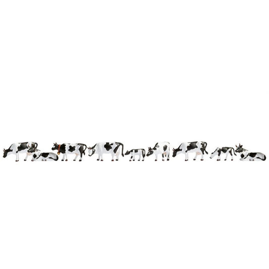 Noch N 36721 Figures & Signs Cows, Black & White, 9 Pack