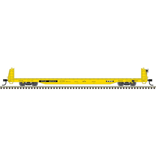 Atlas HO 20007969 Flat Car 62' Short-Bulkhead Flatcar - Ready to Run TXX TTJX #82091