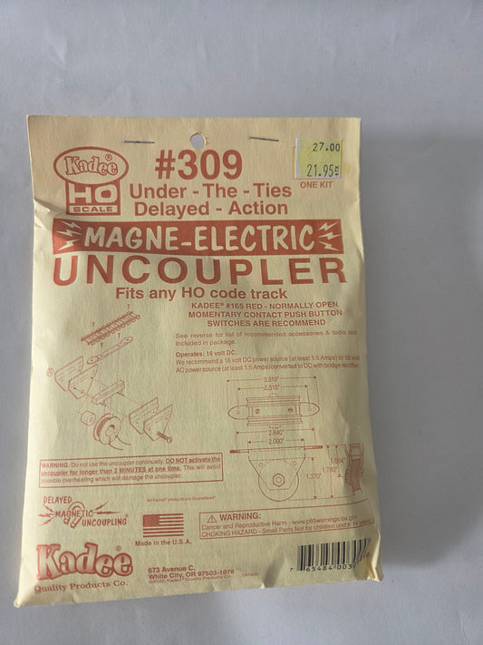 Kadee HO 309 Uncoupler Under-the-Ties Electric Uncoupler Fits Any Code Rail