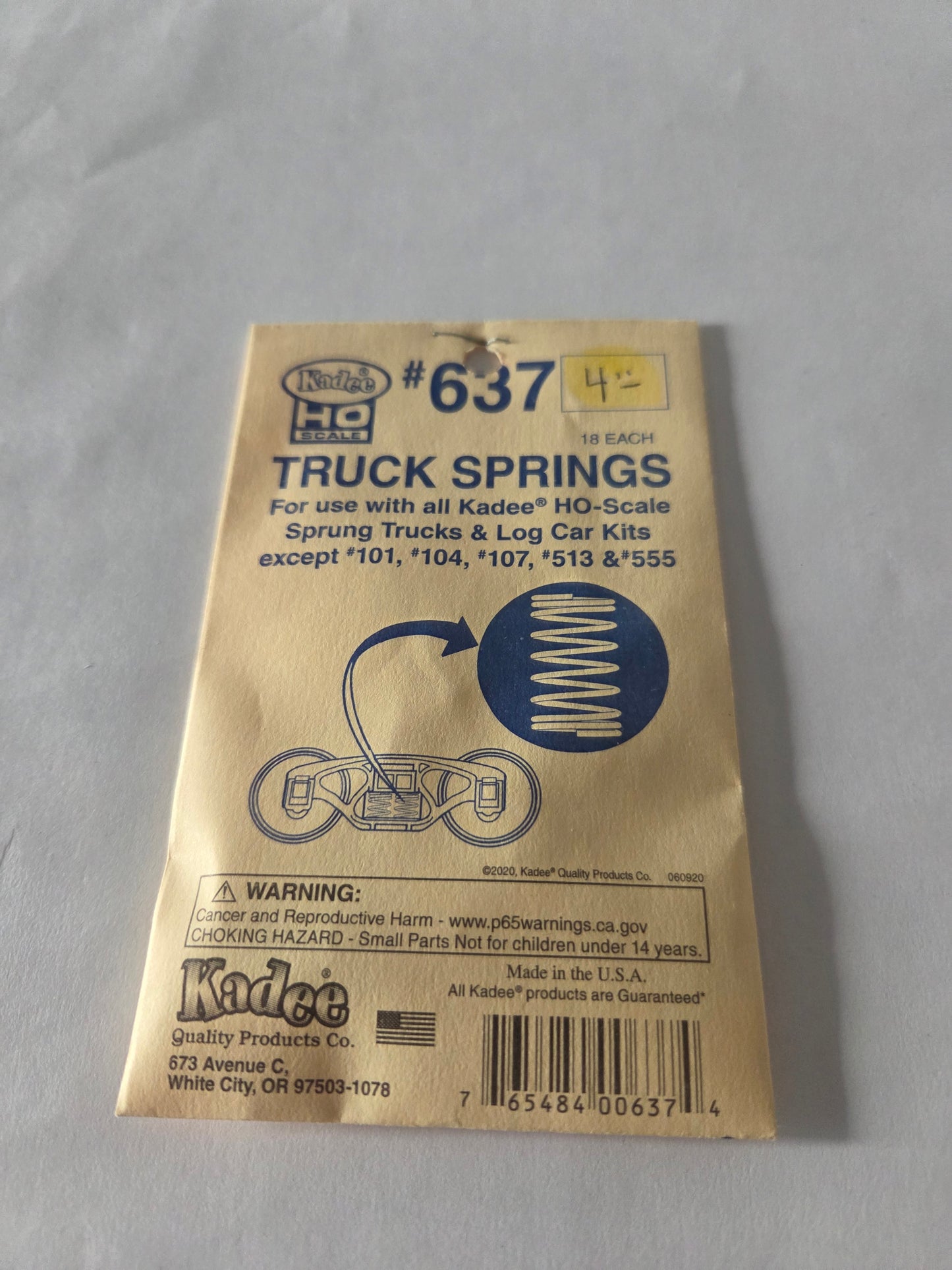 Kadee HO 637 Trucks Truck Springs pkg(18)