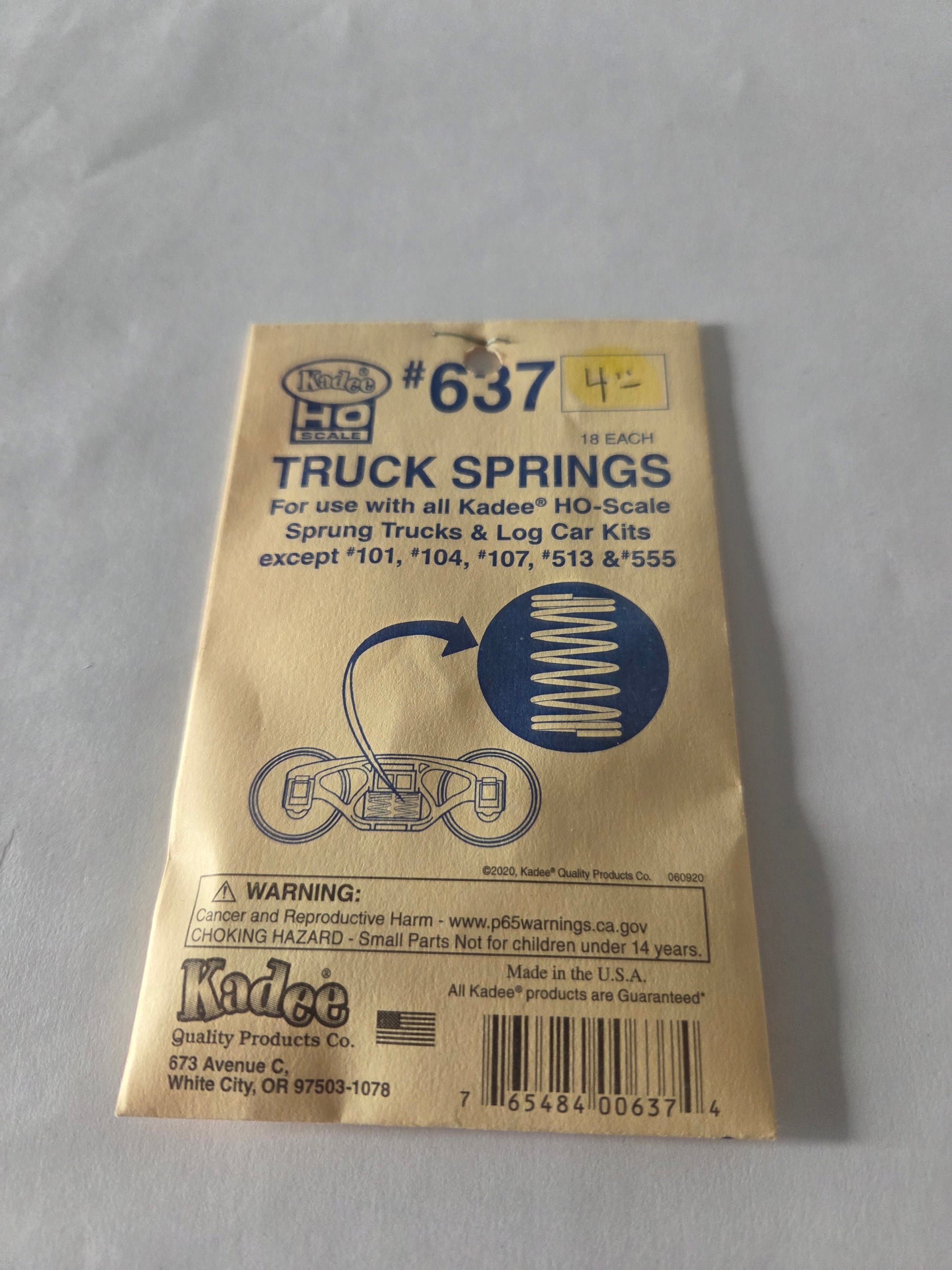 Kadee HO 637 Trucks Truck Springs pkg(18)