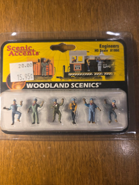 Woodland Scenics HO Scale Scenic Accents Engineers (pack of 6)
