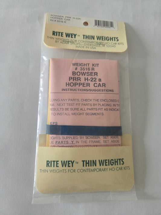 Weight Kit HO for Bowser PRR H-22a Hopper Car