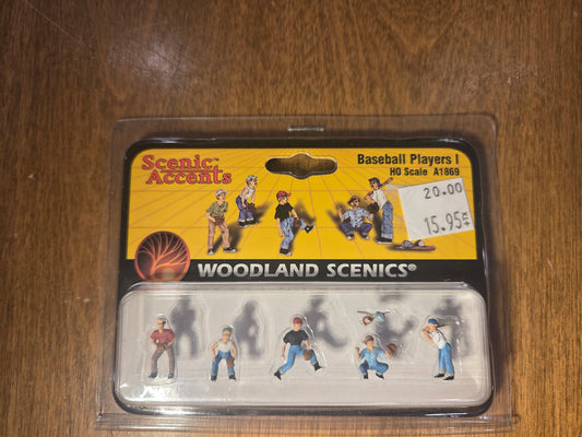 Woodland Scenics HO Scale Scenic Accents Baseball Players I (pack of 5)