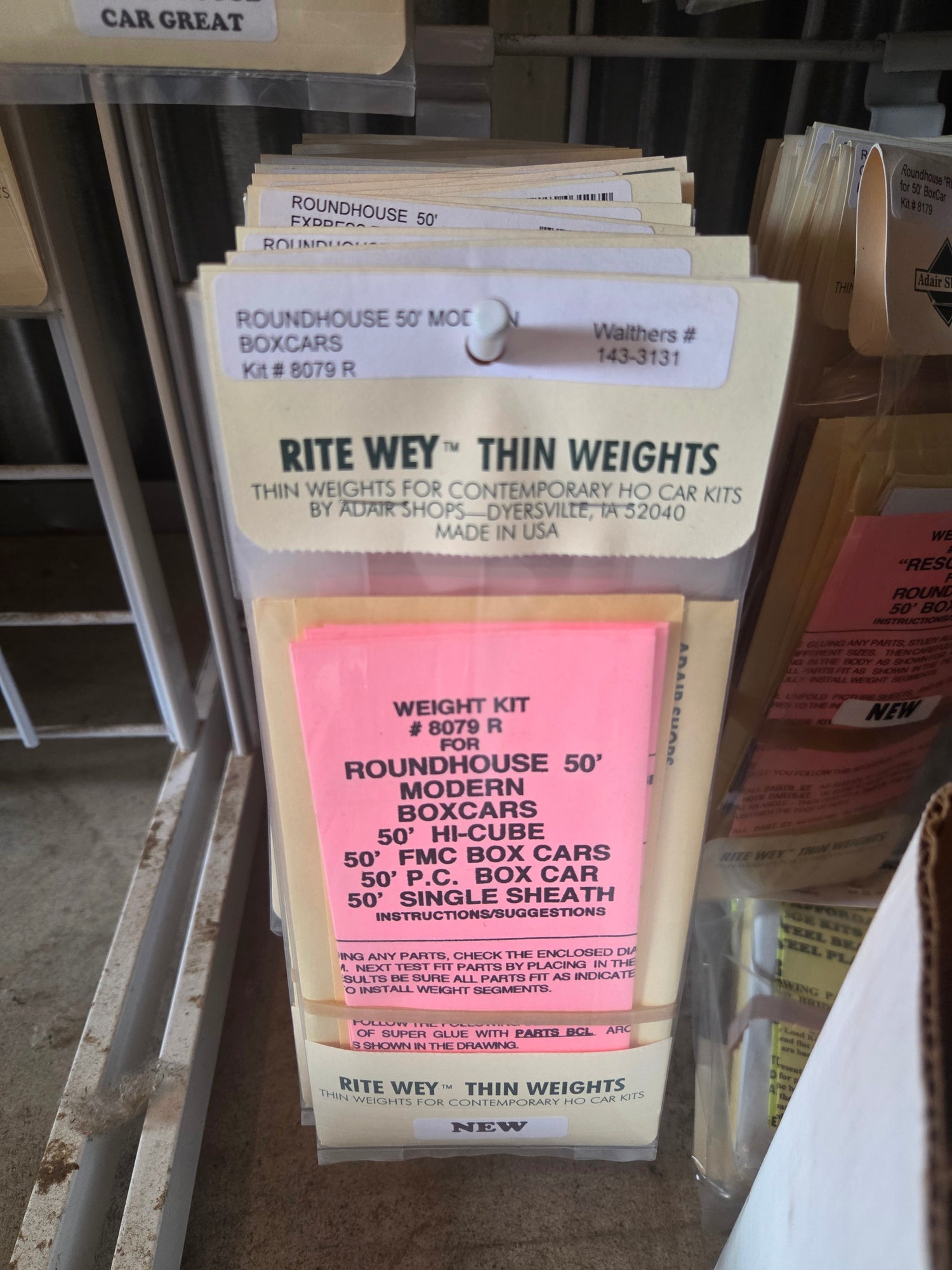 Weight Kit HO Scale for Roundhouse 50' Modern Boxcar