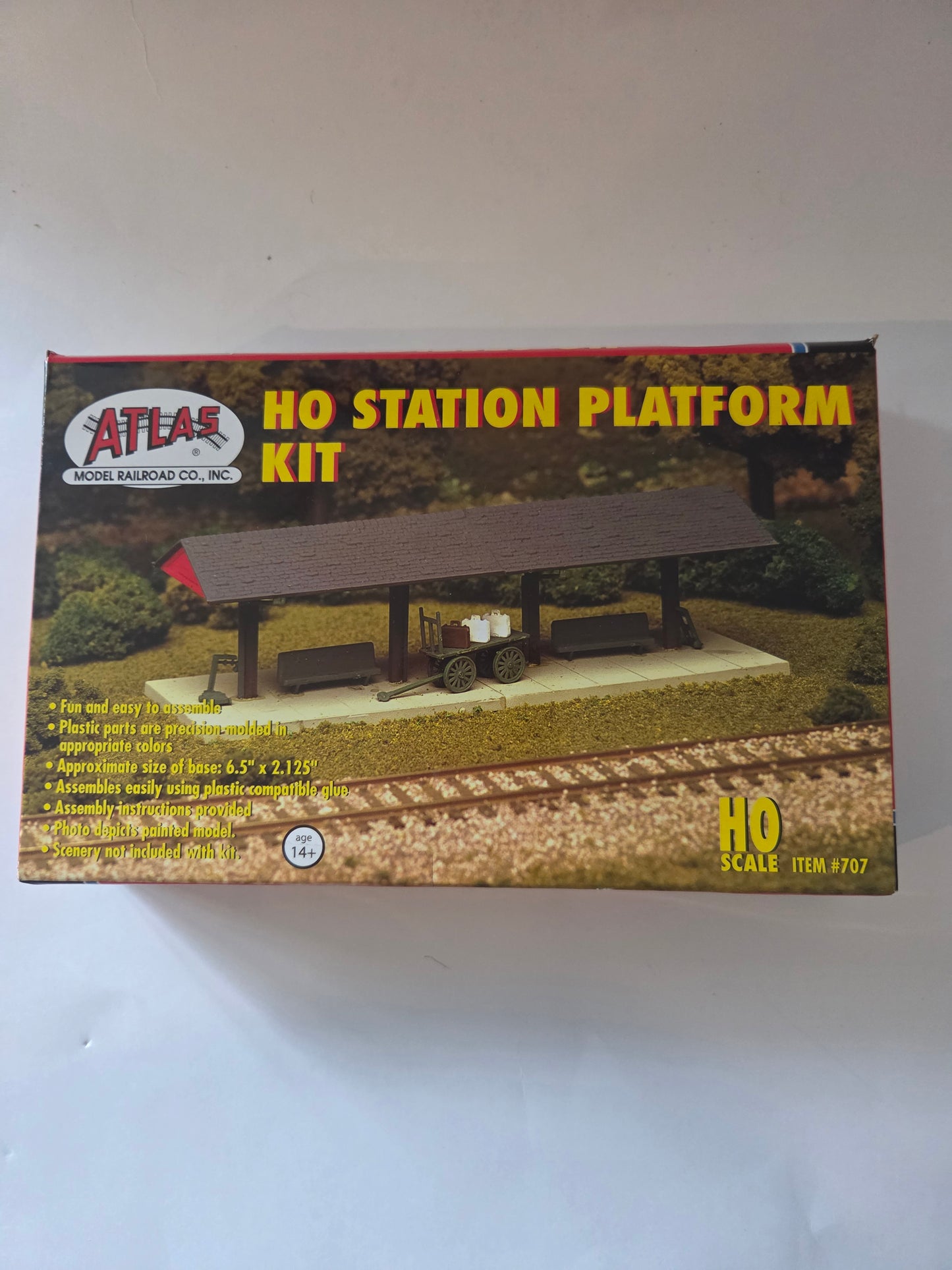 Atlas HO 707 Building Station Platform - Kit 2-1/8 x 6-1/2" 5.4 x 16.3cm