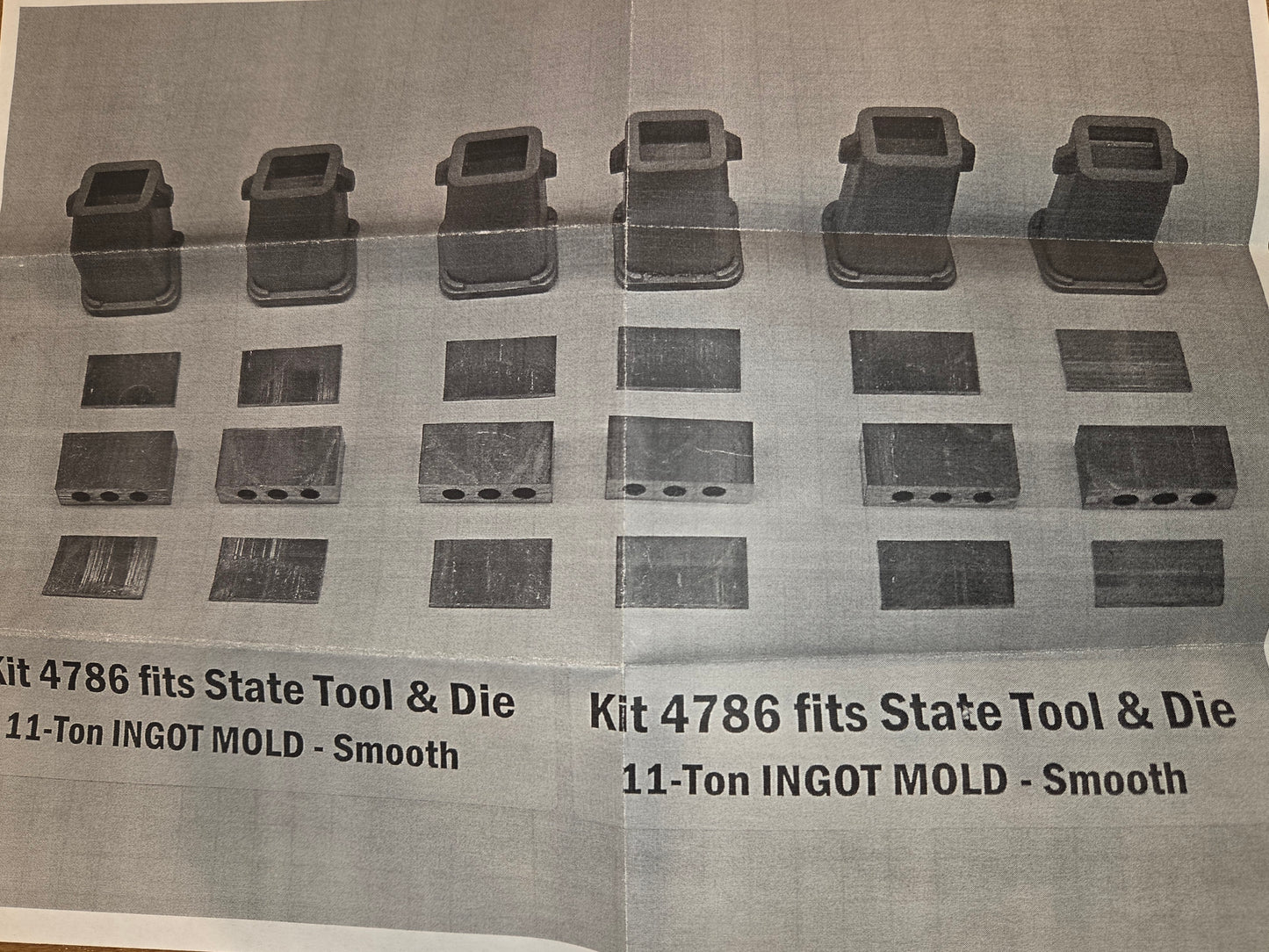 11+ Ton Ingot Mold with Stool (Smooth) Weight Kit (6 pack)