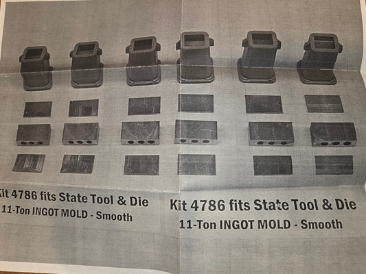 11+ Ton Ingot Mold with Stool (Smooth) Weight Kit (6 pack)