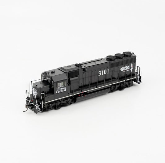 Rapido HO 40010 Diesel Locomotive EMD GP40 (DC Silent) Illinois Central #3137