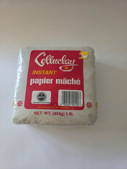 Model railroad tools and supplies - Activa Products HO 203 CelluClay Instant Paper Mache, 1 lb White