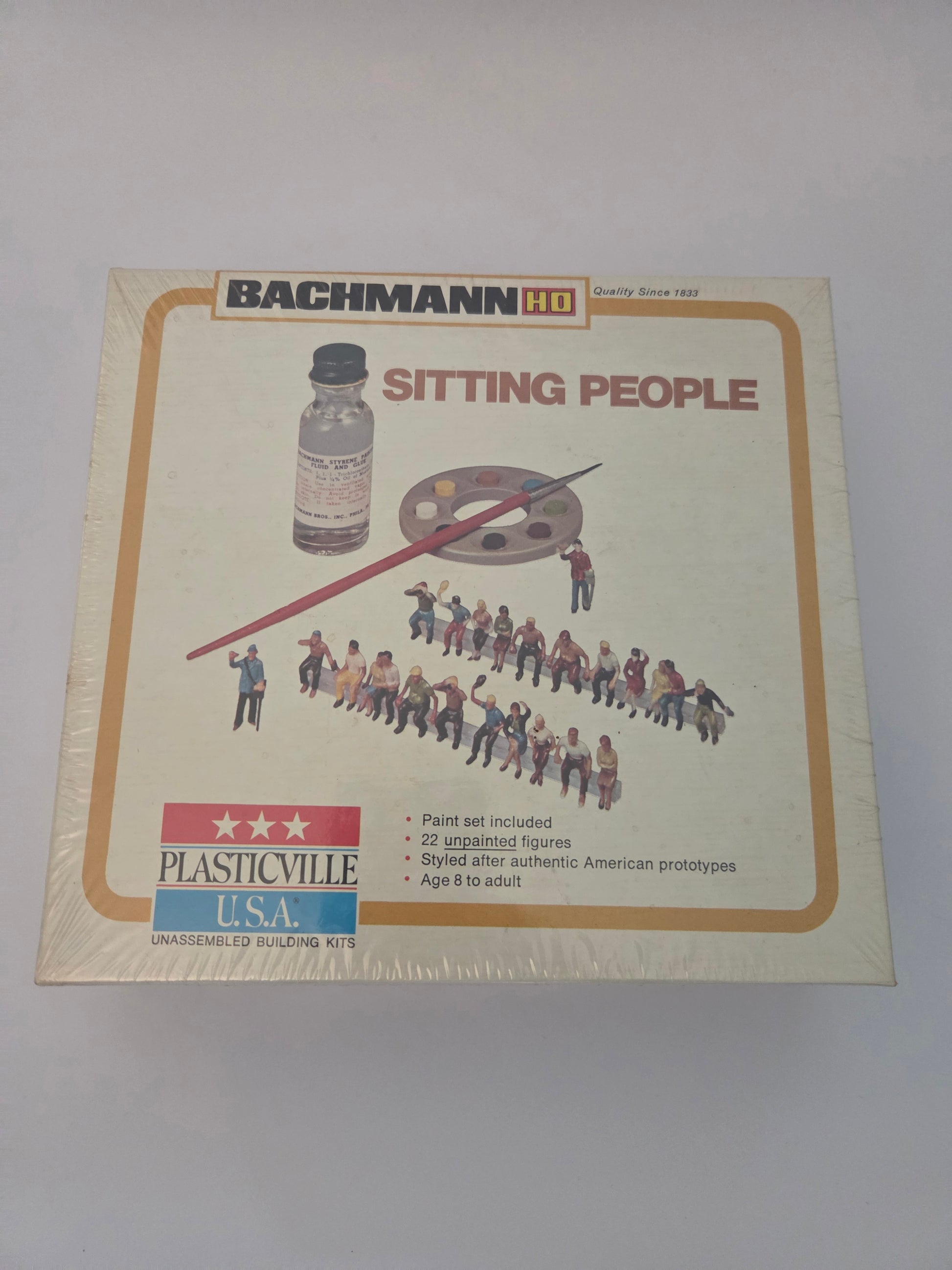 Bachmann HO Scale Scenery Bachmann Plasticville 2914 HO 1/87 Scale Sitting People Figures