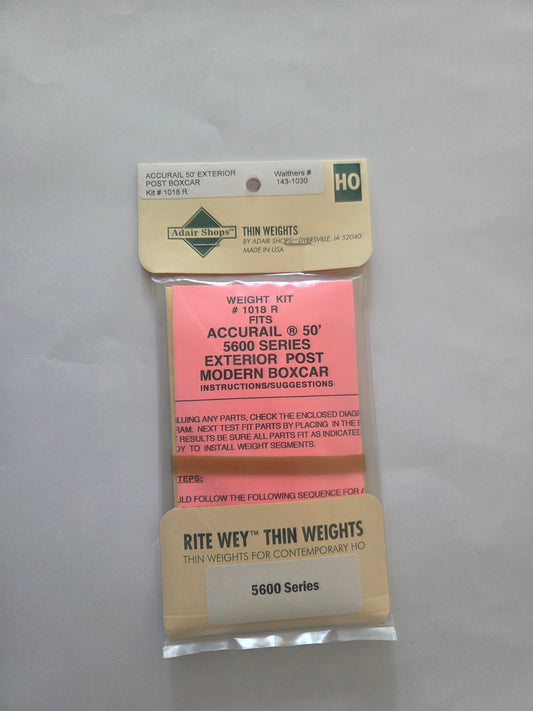 Weight Kit HO for Accurail 50' Exterior Post Modern Boxcar