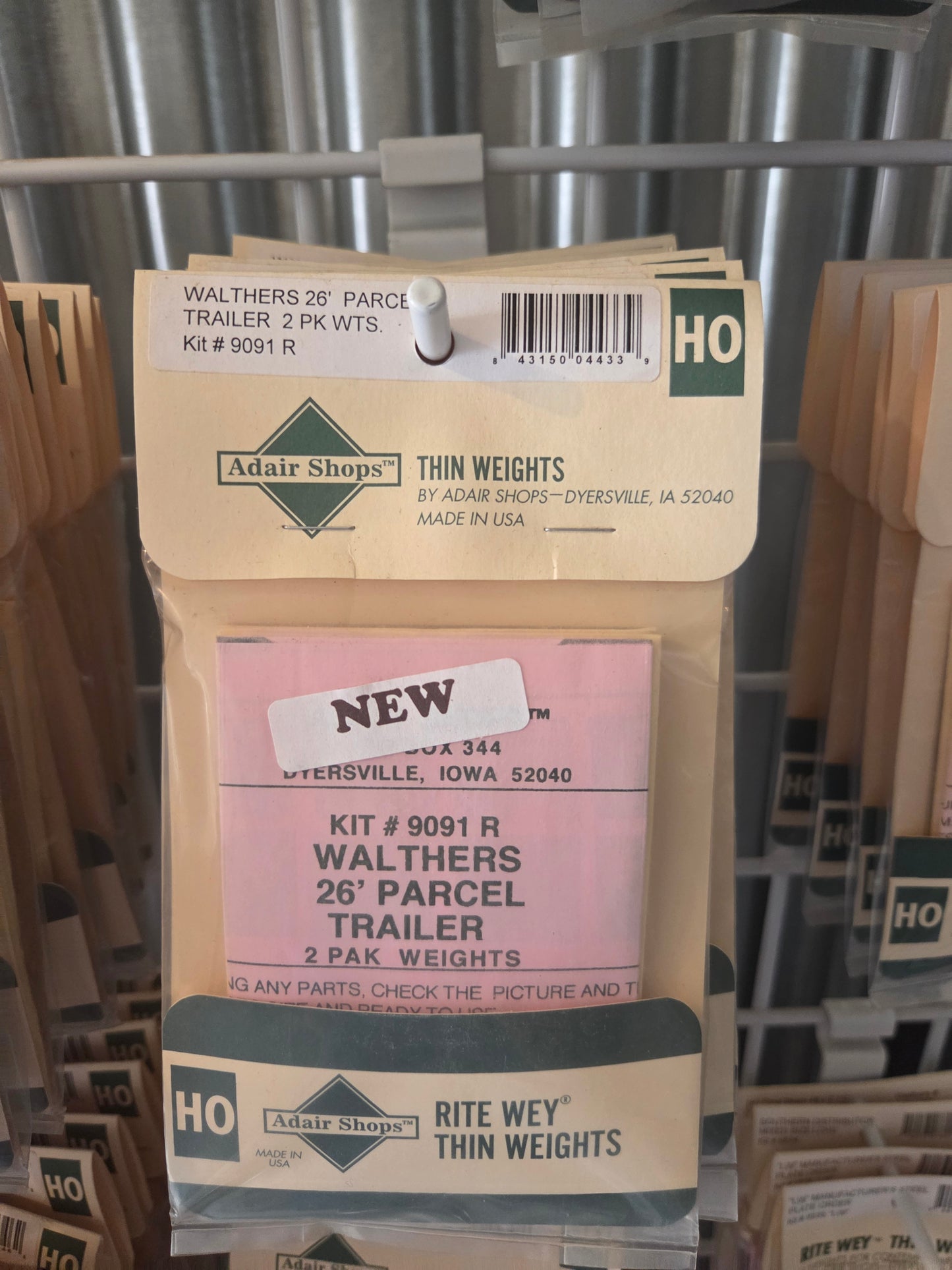 Weight Kit HO for Walthers 26' Parcel Trailer (2 pack)