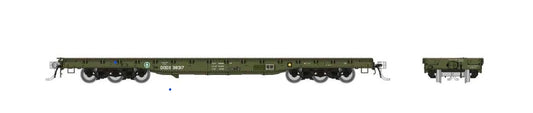 Rapido HO 199004 Flatcar US Army (Late Scheme, olive, white) DODX #38522